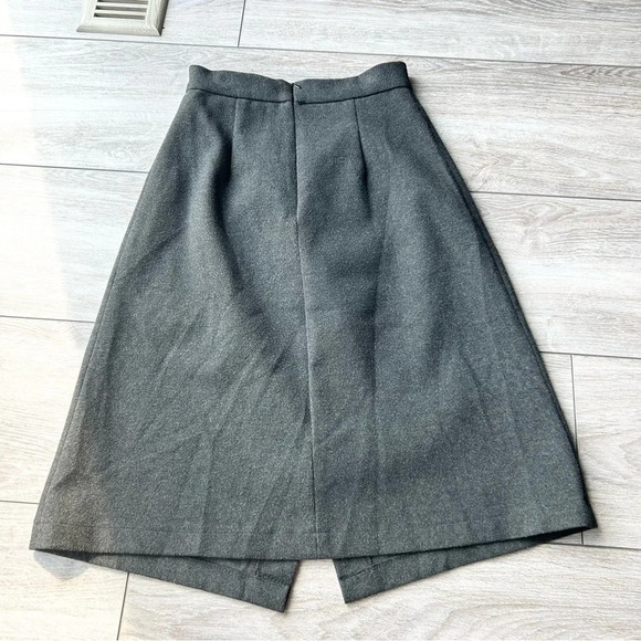 Beau Voyage Black  Faux Wrap A Line Midi Skirt - Picture 10 of 11